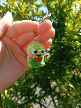 Badtz Keroppi Amigurumi Oyuncak Anahtarlık Figür Sanrio 