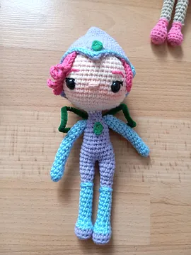 Winx Club Amigurumi Tecna Örgü Bebek Peri Mor