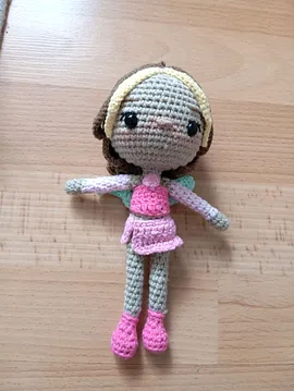 Winx Club Amigurumi Flora Örgü Bebek Peri Kahverengi