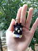 badtz-maru-sanrio-amigurumi-anime-figur-anahtatlik-karakterler-siyah