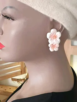 Şakura  Kiraz  Çiçeği  Bahar Temali  Küpe Pembe