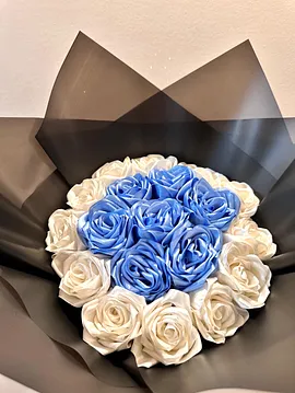 Sade Gül Buketi Mavi