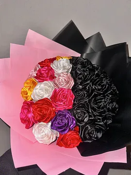 Senden Önce & Senden Sonra Gül Buketi Çok Renkli