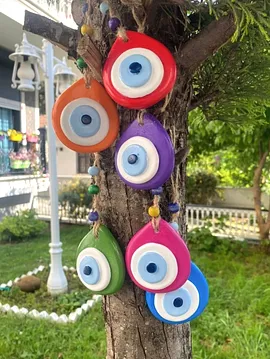 Dekoratif Nazar Boncuğu  Çok Renkli