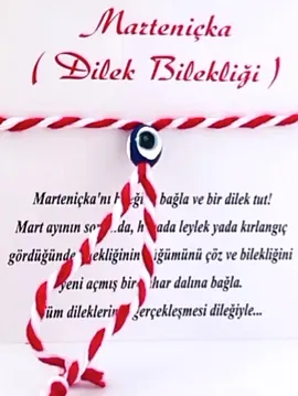  20 Adet Marteniçka Dilek Bilekliği  Kırmızı