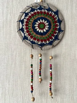 Mandala Desenli Duvar  Kapı Süsü Lacivert