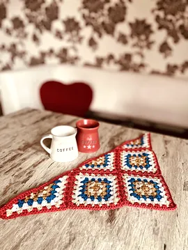 Motifli Bandana Kırmızı