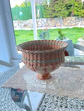 Seramik Ve Kağıt Bambu Kahverengi El İşçiliği
