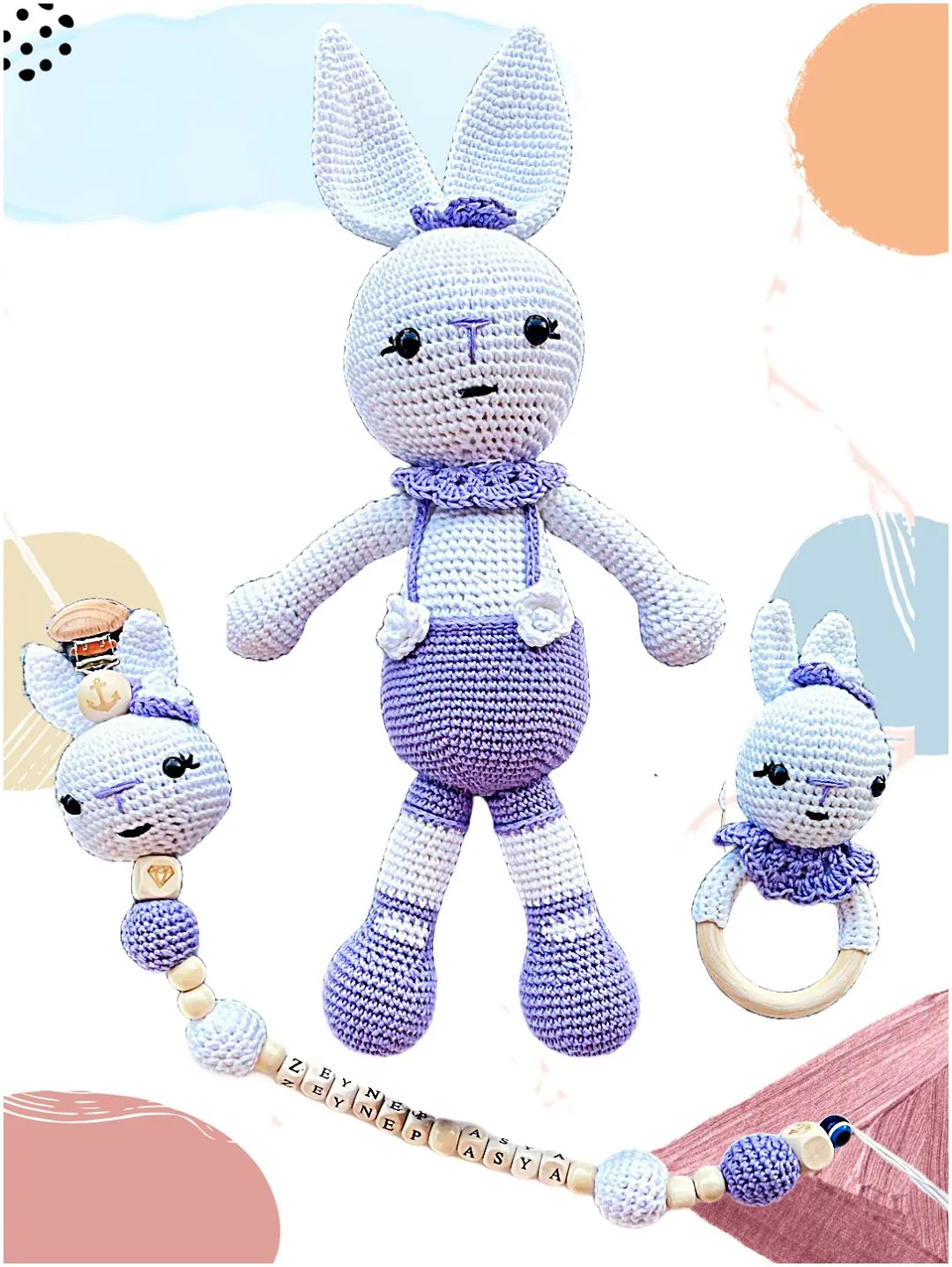 amigurumi-tombis-tavsan-uyku-arkadasi-3lu-set-lila