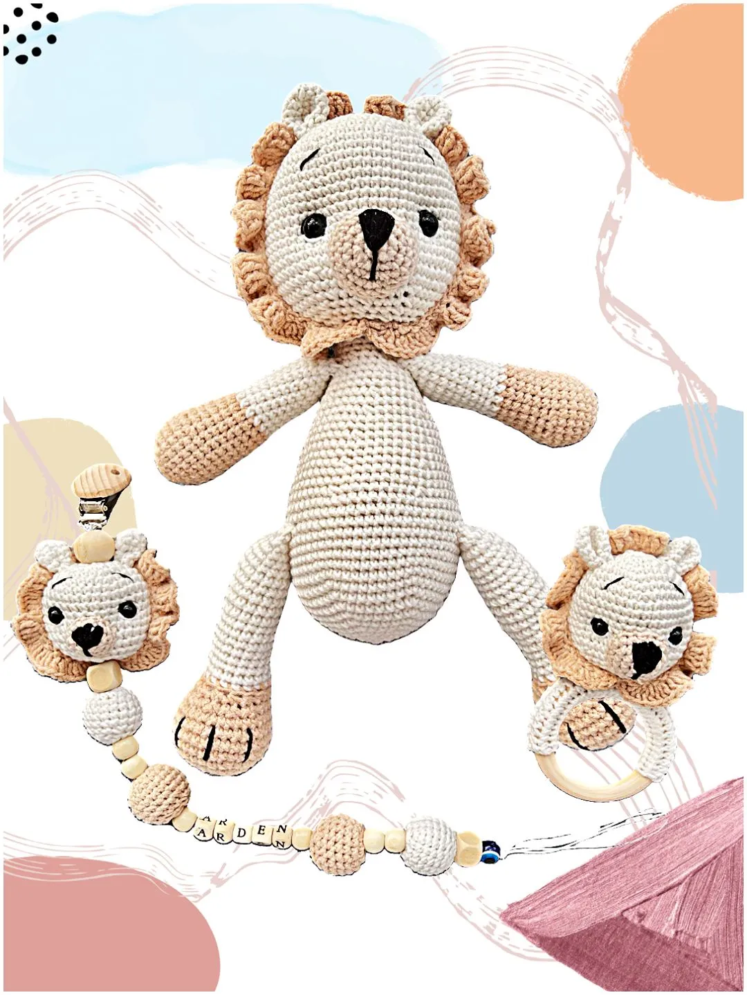amigurumi-aslan-uyku-arkadasi-3lu-set-bej