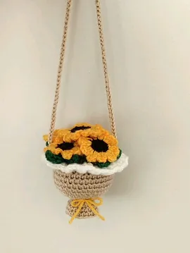 Araba Dikiz Aynası Süsü Bej