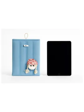 Bez Bebek Figürlü Pamuklu Tablet Kılıfı 23x32 Cm Mavi