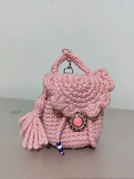 Amigurumi Çanta Anahtarlık Pembe
