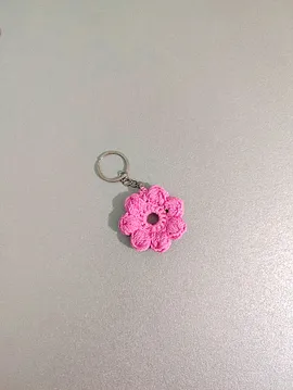 Çiçek Anahtarlık Pembe