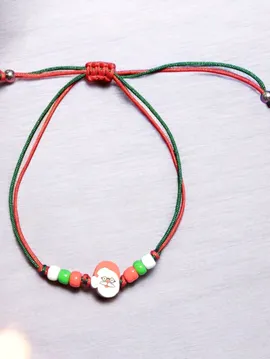 Yeniyıl Fimo Noel Baba İp Bileklik 