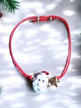 Noel Baba Murano Bileklik Kırmızı