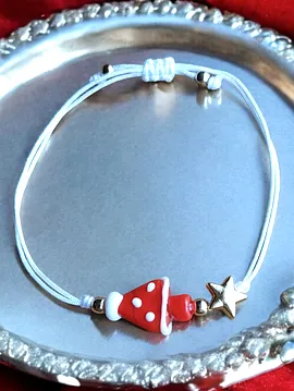 Murano Kırmızı Çam Ağacı Bileklik  Kırmızı