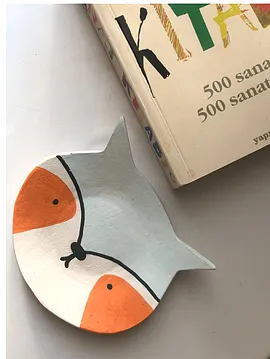 Rakun Seramik Tabak Çok Renkli