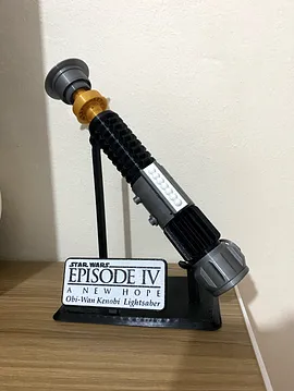 Obi Wan Kenobi Işın Kılıcı Ve Standı Siyah