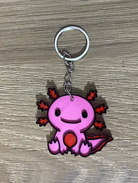 Axolotl Semender Anahtarlık Pembe
