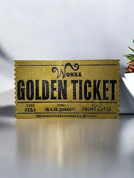 Wonka Altın Bilet Altın Rengi