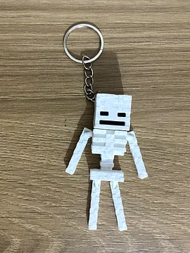 Minecraft İskelet Anahtarlık Beyaz