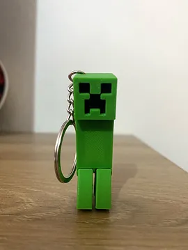 Minecraft Creeper Figür Anahtarlık Açık Yeşil
