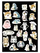 kedi-temali-sticker-siyah