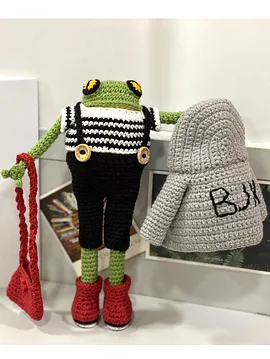 Kişiselleştirilebilir Taraftar Froggy Kurbağa Oyuncak Siyah
