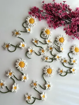 Papatya Salkim Toka  Beyaz