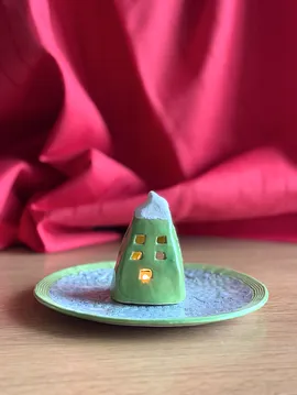 Noel Seramik Mumluk Ve Tabak Seti 2 Parça