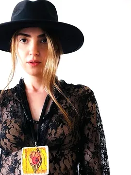 Tuval Kolye Kurgu Gümüş  Çok Renkli