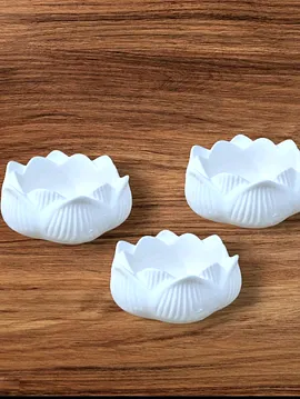 3 Adet Lotus Mumluk Ve Dekoratif Sunum Seti 
