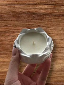 Portakal Kokulu Lotus Mum Beyaz
