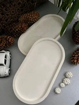2li  Takı Tabağı Sunumluk  Siyah Beyaz Beyaz