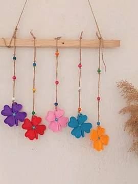 Bahçe Balkon Süsleri Yonca Çiçekli Kırmızı
