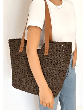 Byehandmade El Yapımı Kahverengi Rengi Omuz Ve Plaj Çantası Kahverengi