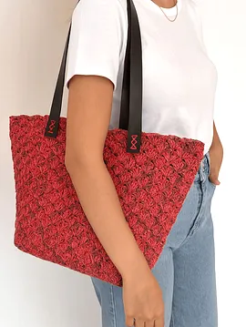 Byehandmade El Yapımı Ebruli Renk Omuz Çantası Kırmızımsı Kahverengi