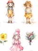 cute-girl-sticker-journal-cikartma-scrapbook-cok-renkli
