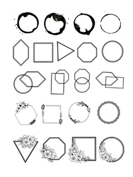 Minimalist Siyah Çerçeve Sticker Çıkartma  Siyah