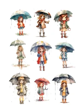 Rain Sticker Çıkartma  Çok Renkli