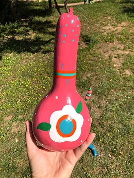 Çiçekli Su Kabağı Bahçe Süsü Pembe