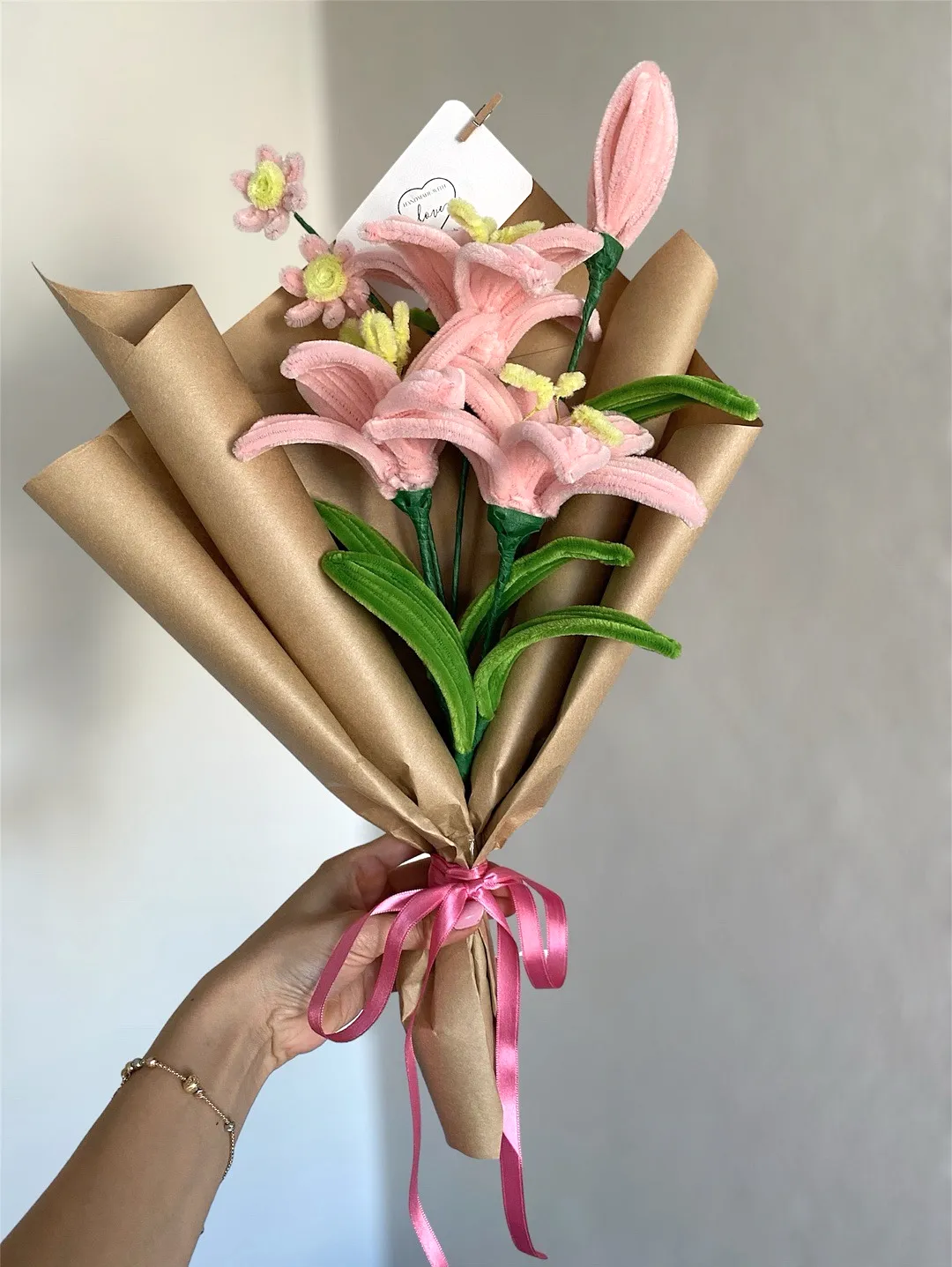 zambak-buketi-pastel-pembe