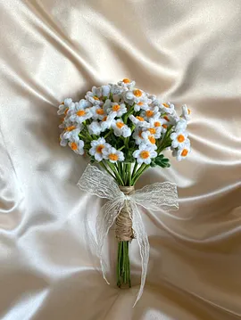Kır Papatyası Gelin Buketi Beyaz