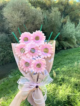 Gerbera Çiçeği Buketi Dağ Pembesi