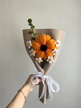 Ayçiçeği Papatya Buketi Turuncu