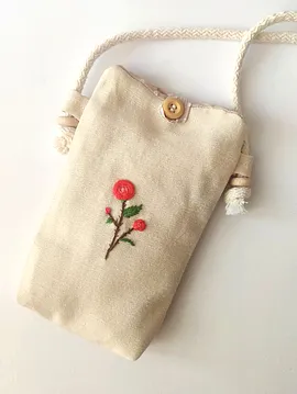 Desen 4 Telefon Çantası Bej