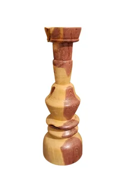 Rustik Ahşap Mumluk Ardıç Ağacından 001
