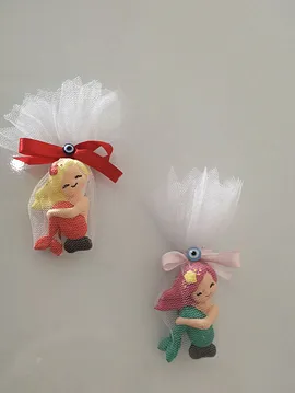 Tüllü Deniz Kızı Magnet  Çok Renkli