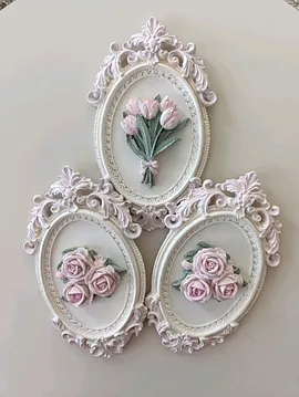3'lü Takım Çırağan Çerçeve Pano Pembe